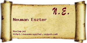 Neuman Eszter névjegykártya